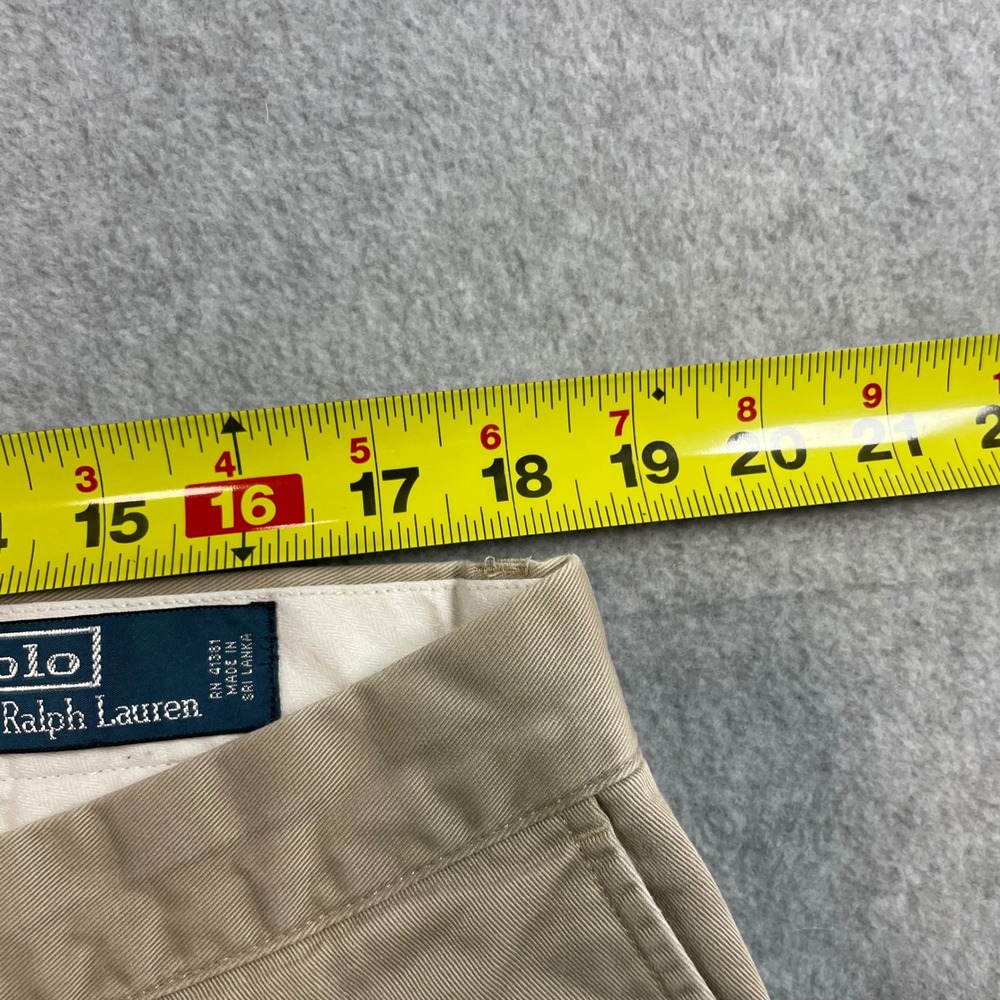 Polo Ralph Lauren Chino Pants Khaki Mens Size 37x30 Class Fit Causal Pants Tan - Picture 9 of 16